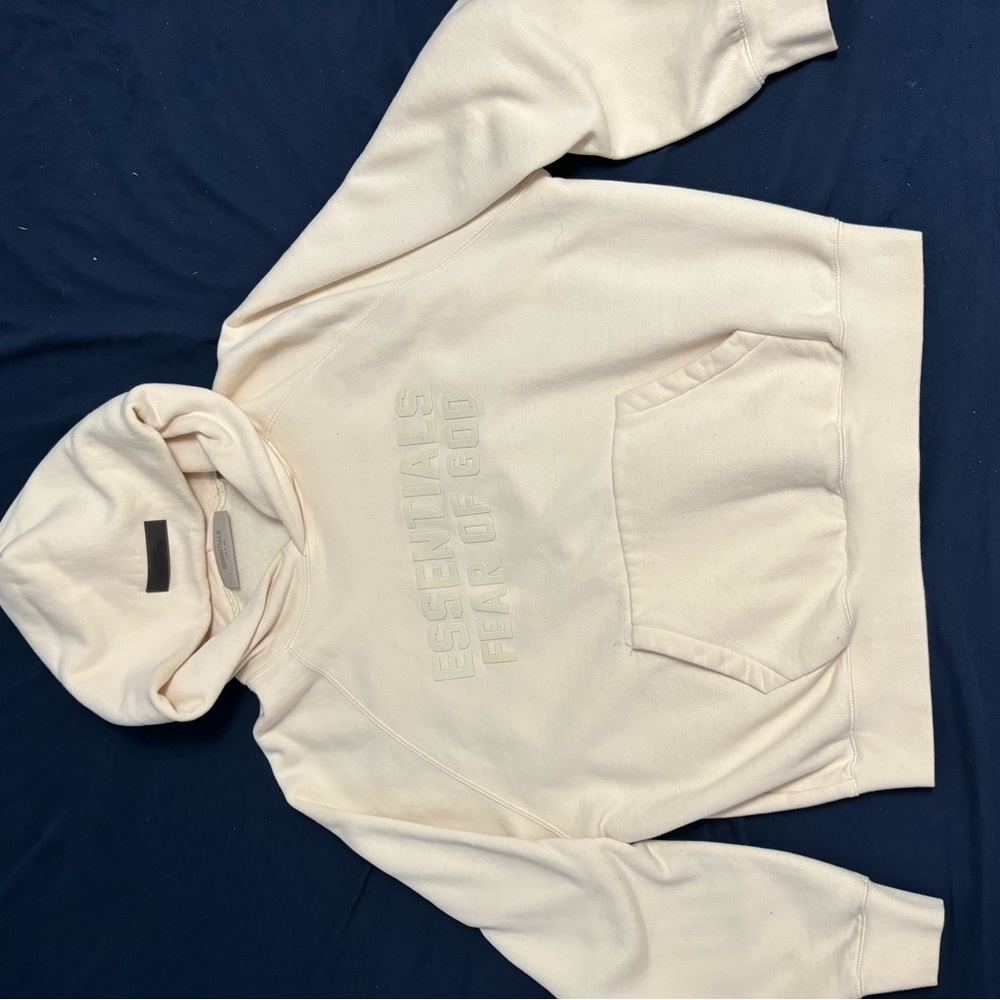 Essential fear of god eggshell hoodie